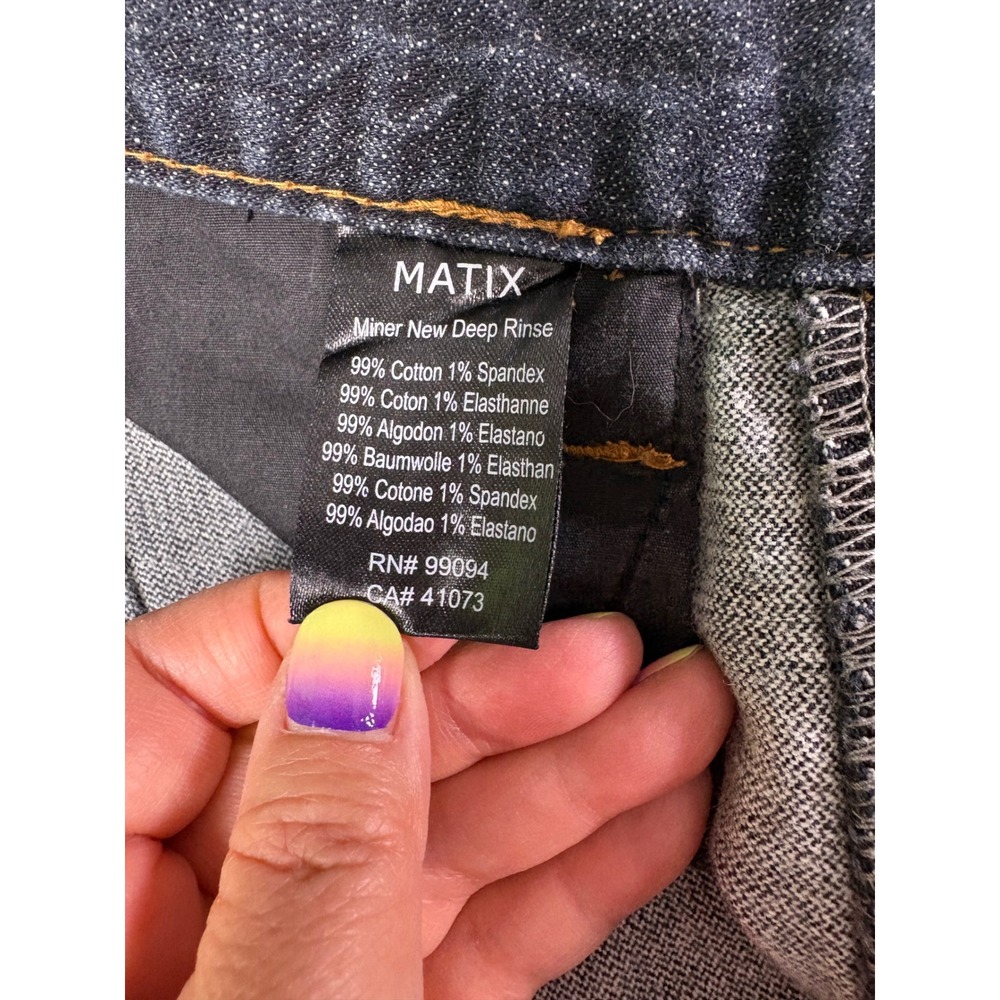Matix Miner Classic Straight Jeans Men 30 Deep Rinse Indigo Skate Streetwear - Picture 5 of 8